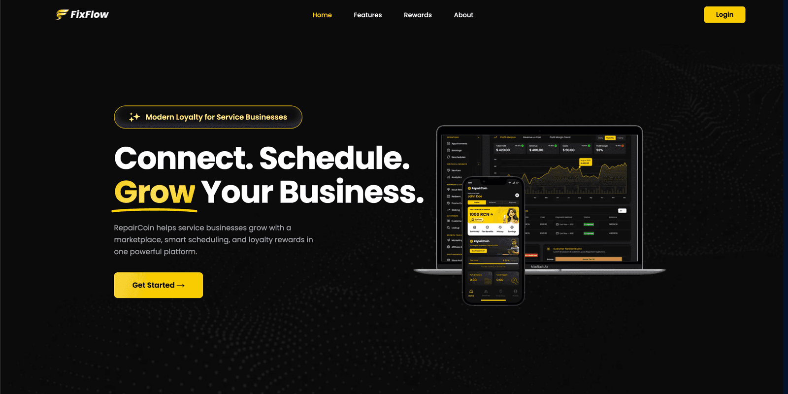 FixFlow RepairCoin rewards platform